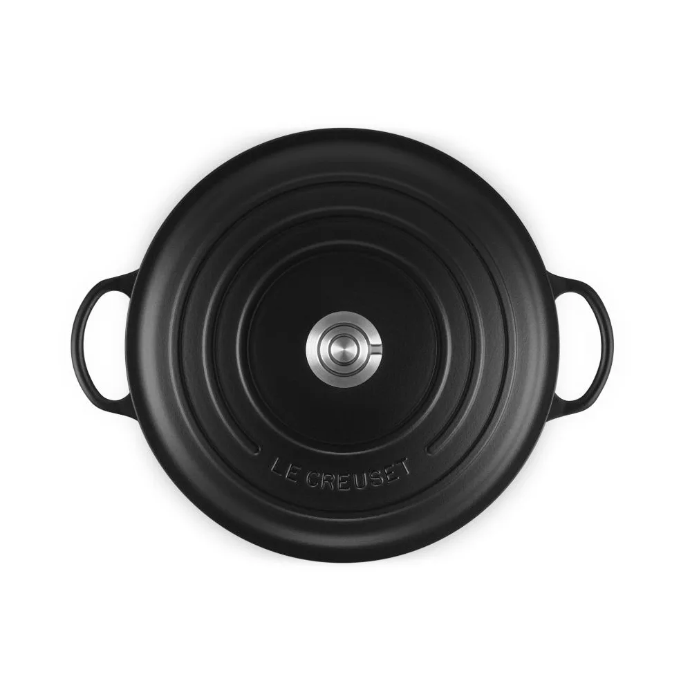 Le Creuset Signature valurauta pata, Matte Black, 7 l Le Creuset