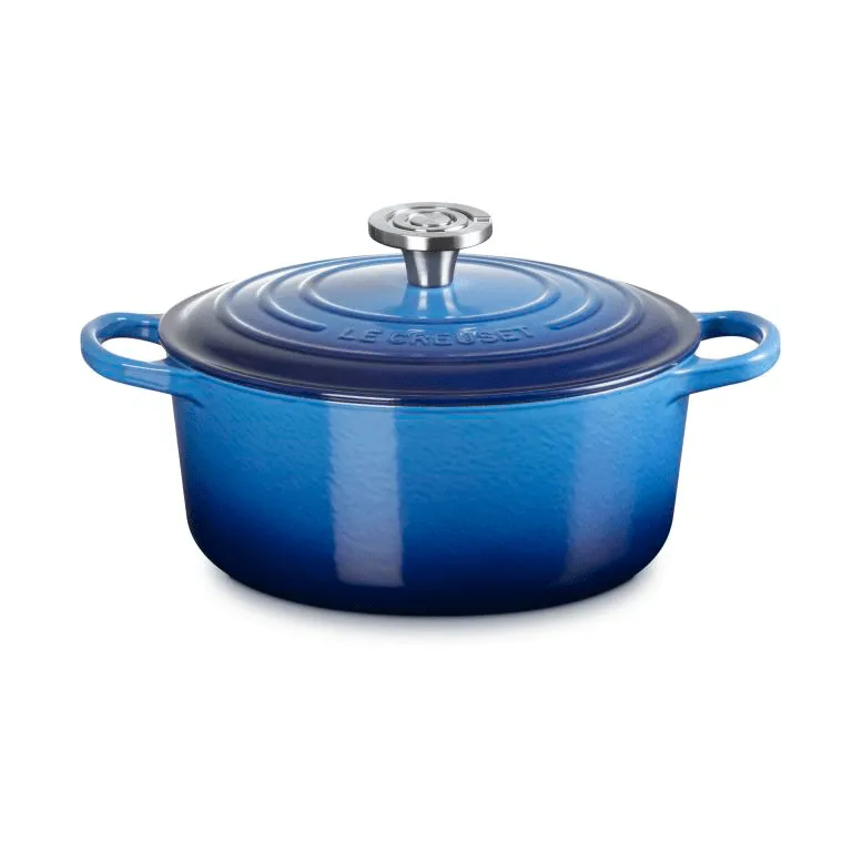 Le Creuset Signature valurautainen pyöreä pata, Azure, 4,2 l Le Creuset