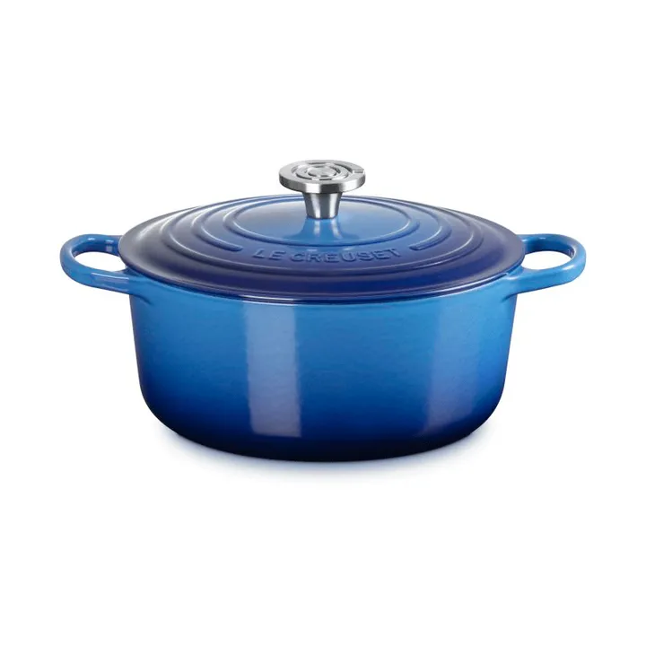 Le Creuset Signature valurautainen pyöreä pata - Azure, 5,3 l - Le Creuset