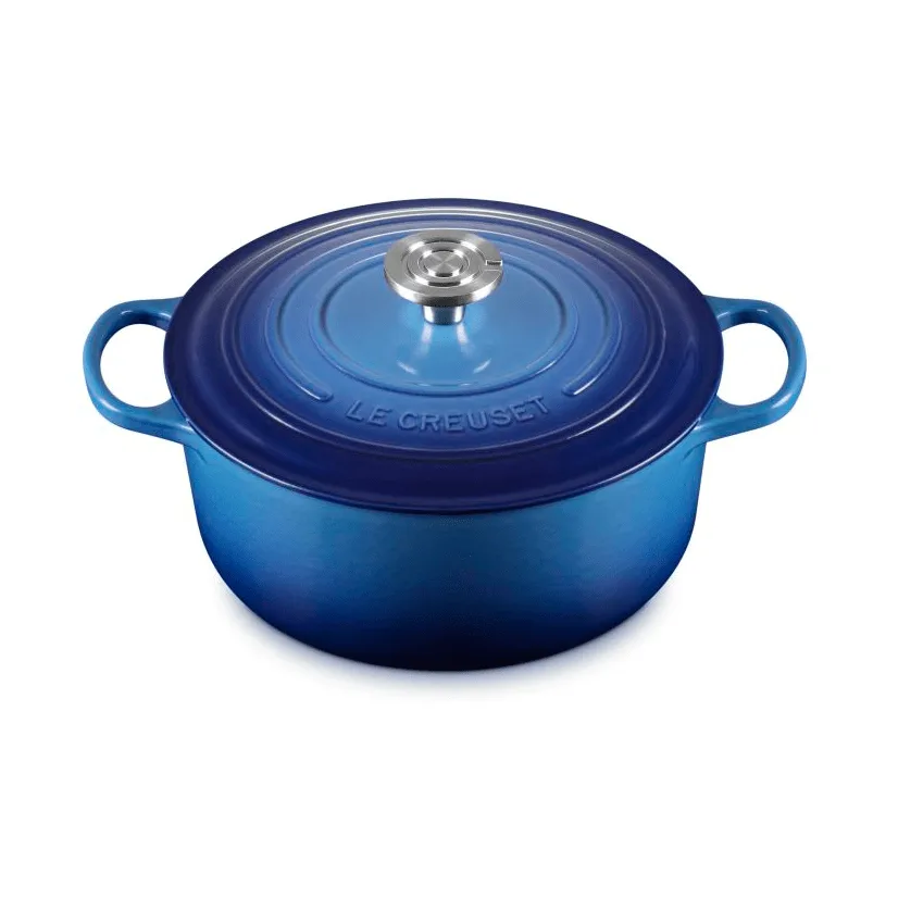 Le Creuset Signature valurautainen pyöreä pata, Azure, 5,3 l Le Creuset