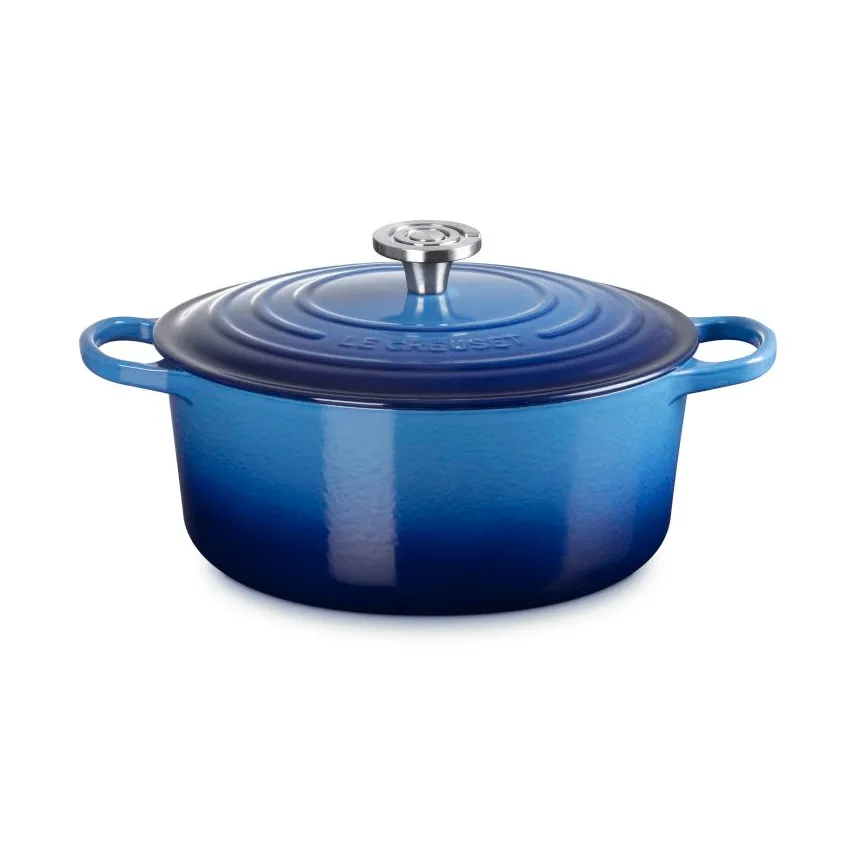 Le Creuset Signature valurautainen pyöreä pata, Azure, 6,7 l Le Creuset