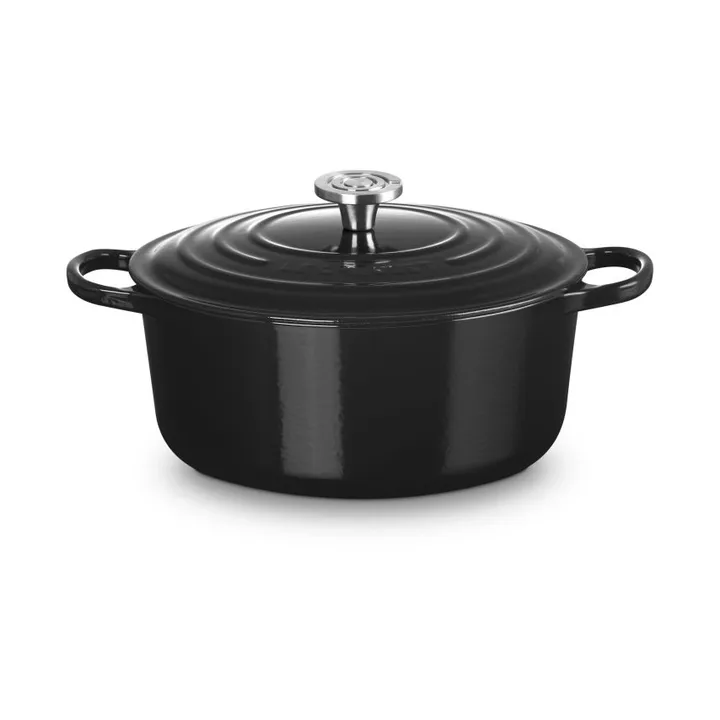 Le Creuset Signature valurautainen pyöreä pata - Black, 6,7 l - Le Creuset
