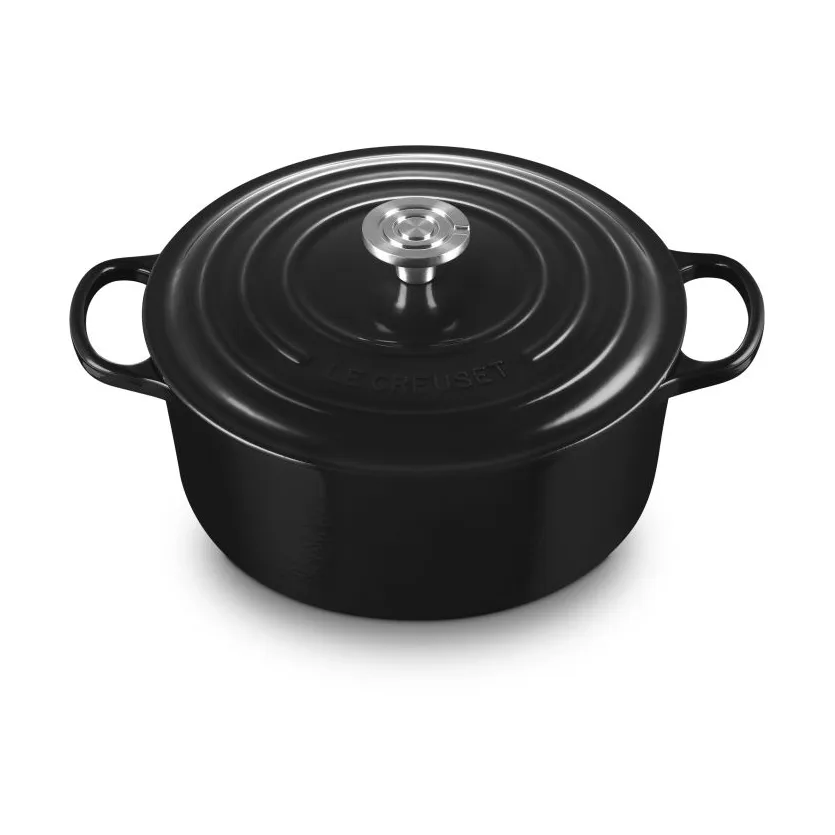 Le Creuset Signature valurautainen pyöreä pata, Black, 6,7 l Le Creuset