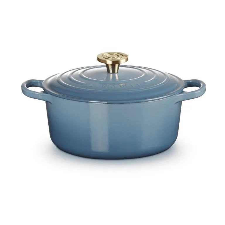 Le Creuset Signature valurautainen pyöreä pata, Chambray, 4,2 l Le Creuset