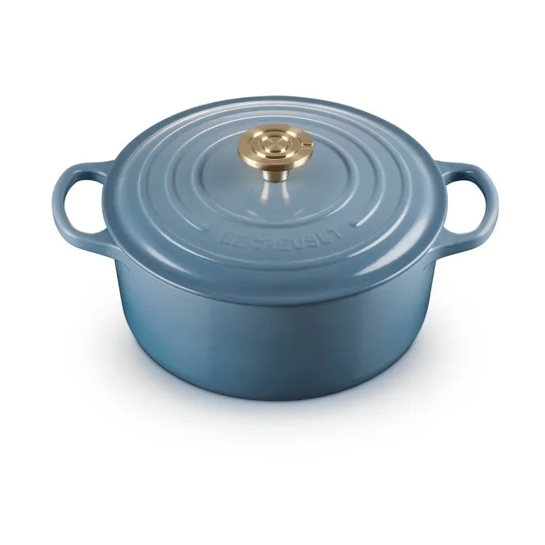 Le Creuset Signature valurautainen pyöreä pata, Chambray, 4,2 l Le Creuset