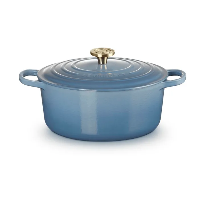 Le Creuset Signature valurautainen pyöreä pata - Chambray, 6,7 l - Le Creuset