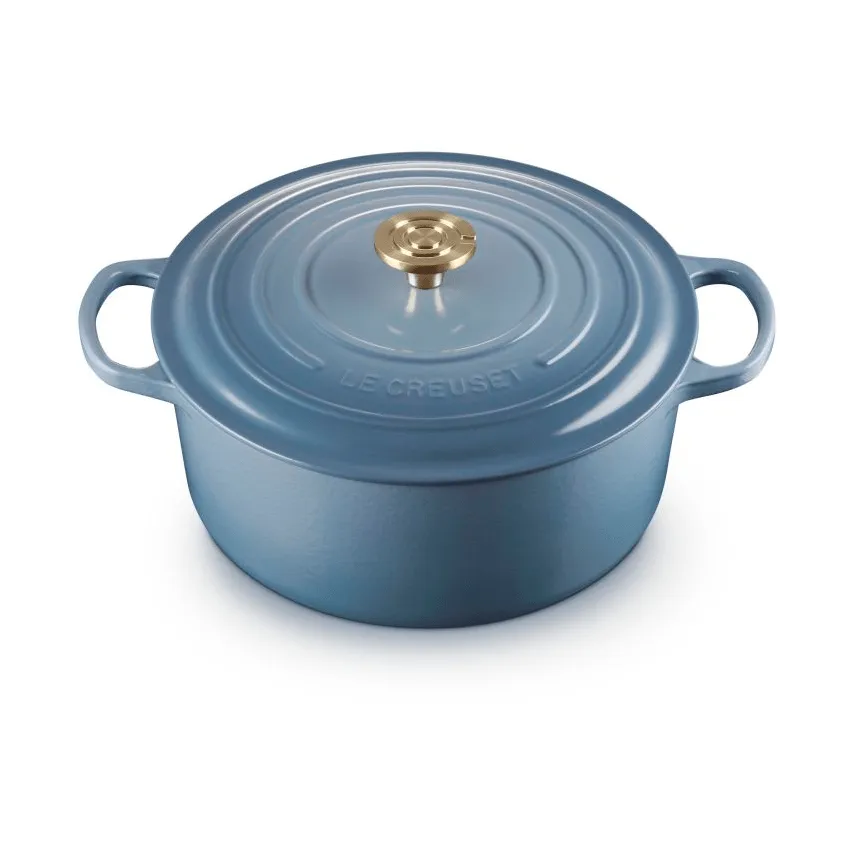 Le Creuset Signature valurautainen pyöreä pata, Chambray, 6,7 l Le Creuset