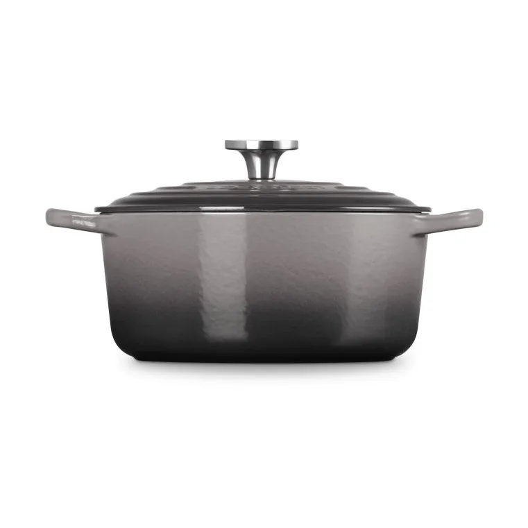 Le Creuset Signature valurautainen pyöreä pata, Flint, 4,2 l Le Creuset