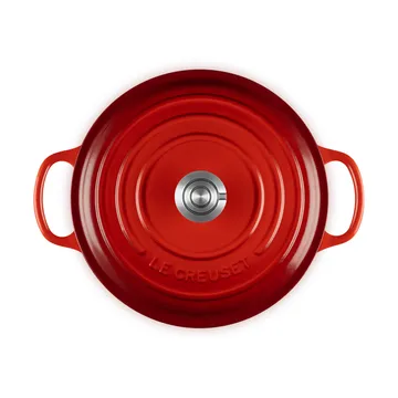 Le Creuset Signature valurautainen pyöreä pata - Kirsikanpunainen, 3,3 l - Le Creuset