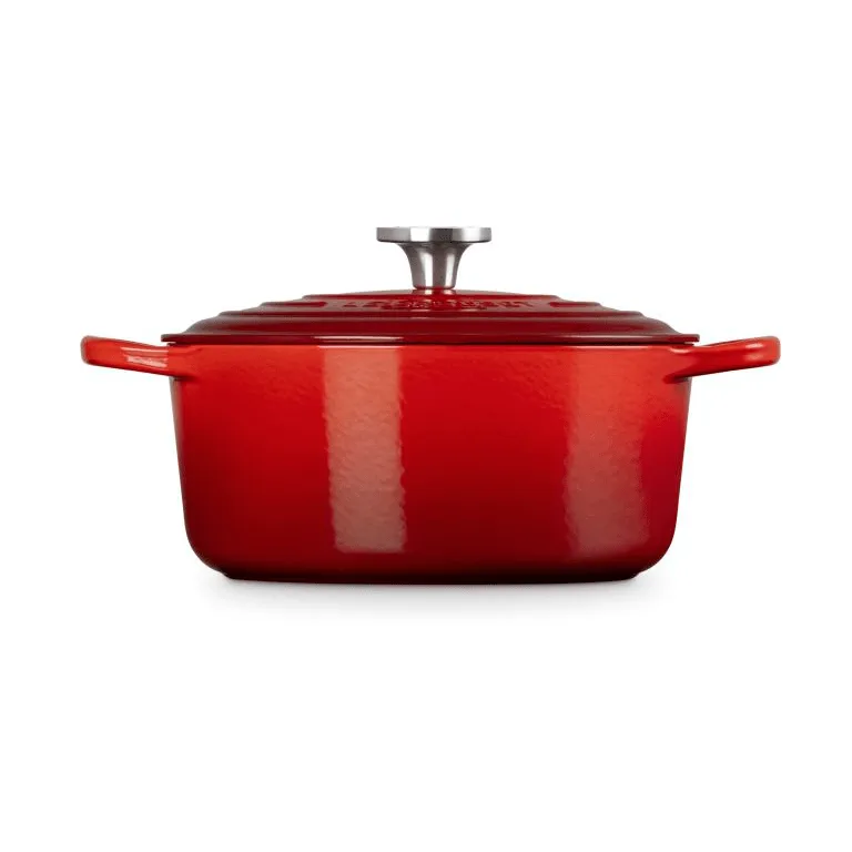 Le Creuset Signature valurautainen pyöreä pata, Kirsikanpunainen, 4,2 l Le Creuset