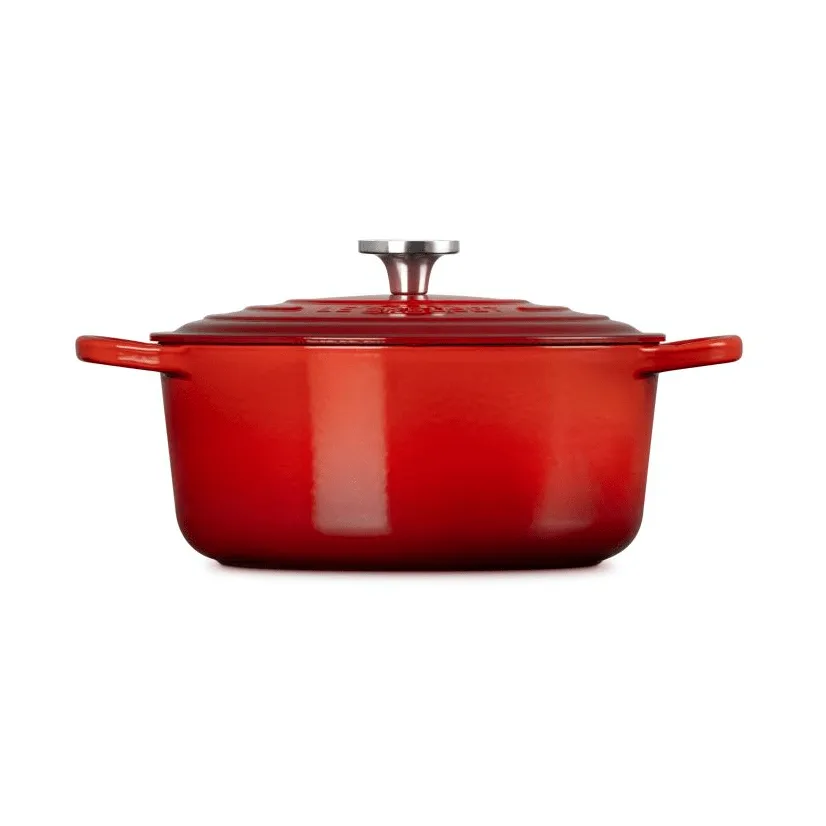 Le Creuset Signature valurautainen pyöreä pata, Kirsikanpunainen, 5,3 l Le Creuset