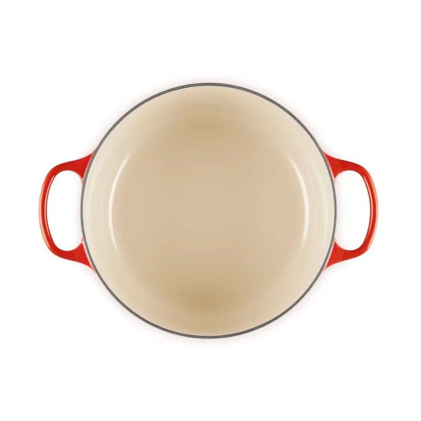 Le Creuset Signature valurautainen pyöreä pata, Kirsikanpunainen, 5,3 l Le Creuset
