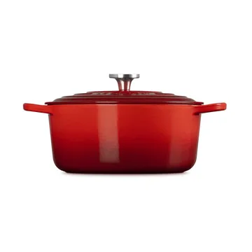 Le Creuset Signature valurautainen pyöreä pata - Kirsikanpunainen, 6,7 l - Le Creuset