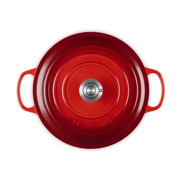 Le Creuset Signature valurautainen pyöreä pata - Kirsikanpunainen, 6,7 l - Le Creuset