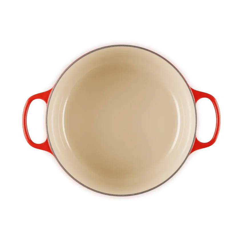 Le Creuset Signature valurautainen pyöreä pata, Kirsikanpunainen, 6,7 l Le Creuset