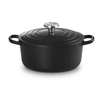 Le Creuset Signature valurautainen pyöreä pata - Matte Black, 4,2 l - Le Creuset