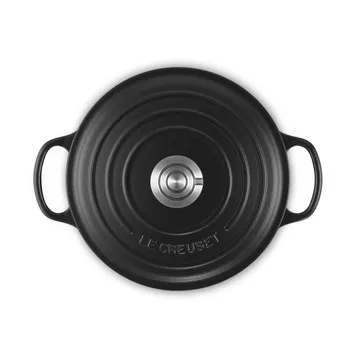 Le Creuset Signature valurautainen pyöreä pata - Matte Black, 4,2 l - Le Creuset