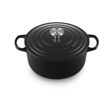 Le Creuset Signature valurautainen pyöreä pata - Matte Black, 5,3 l - Le Creuset