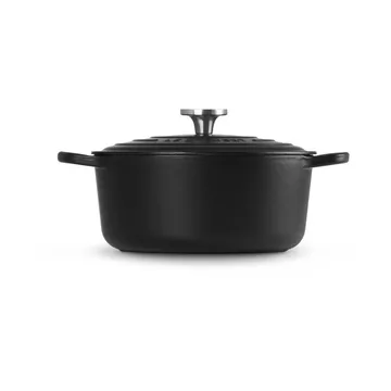 Le Creuset Signature valurautainen pyöreä pata - Matte Black, 5,3 l - Le Creuset