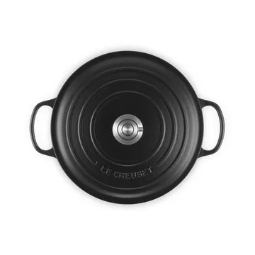 Le Creuset Signature valurautainen pyöreä pata - Matte Black, 6,7 l - Le Creuset