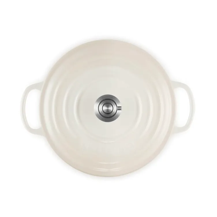 Le Creuset Signature valurautainen pyöreä pata, Meringue, 3,3 l Le Creuset