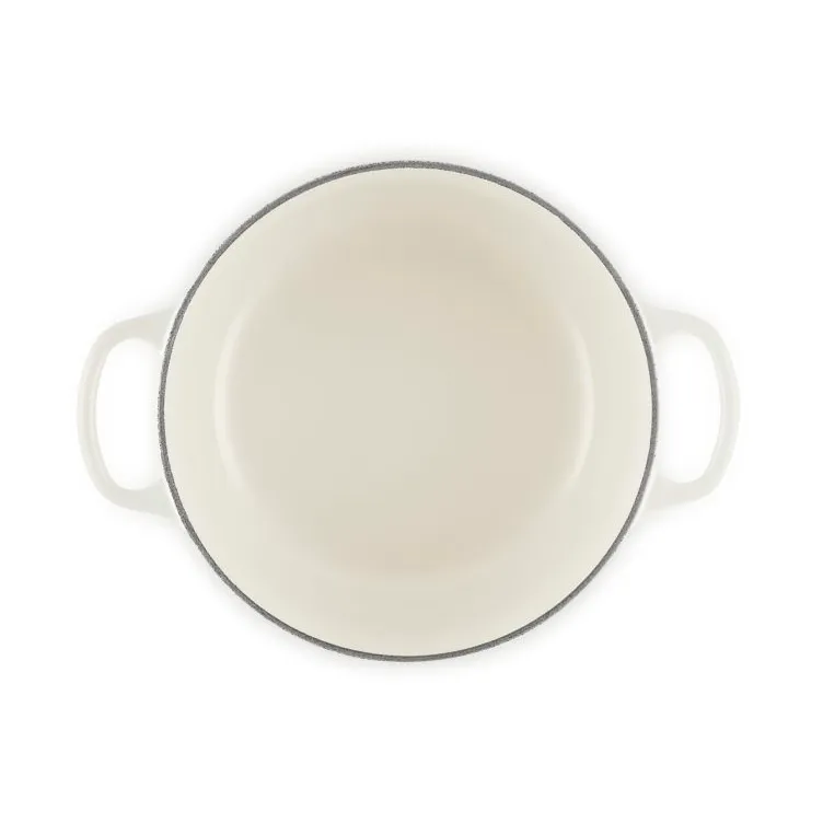 Le Creuset Signature valurautainen pyöreä pata, Meringue, 3,3 l Le Creuset