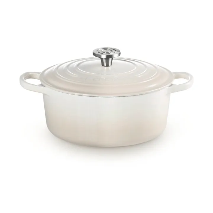 Le Creuset Signature valurautainen pyöreä pata - Meringue, 5,3 l - Le Creuset