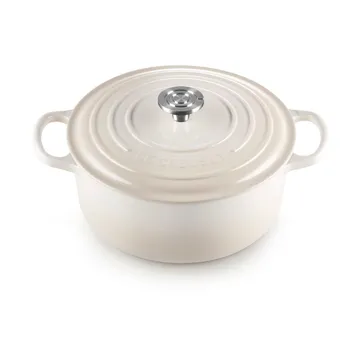 Le Creuset Signature valurautainen pyöreä pata - Meringue, 5,3 l - Le Creuset