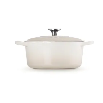 Le Creuset Signature valurautainen pyöreä pata - Meringue, 5,3 l - Le Creuset