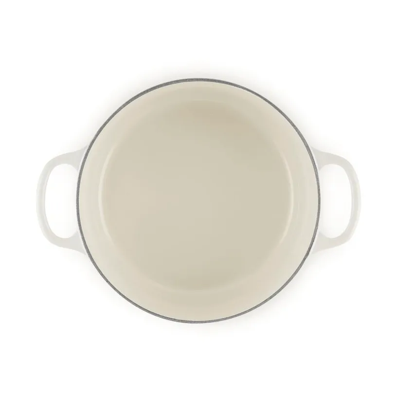 Le Creuset Signature valurautainen pyöreä pata, Meringue, 5,3 l Le Creuset