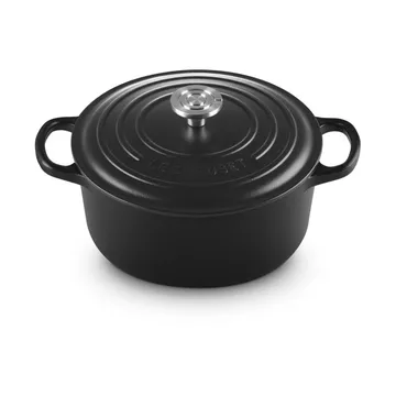 Le Creuset Signature valurautainen pyöreä pata - Musta, 3,3 l - Le Creuset