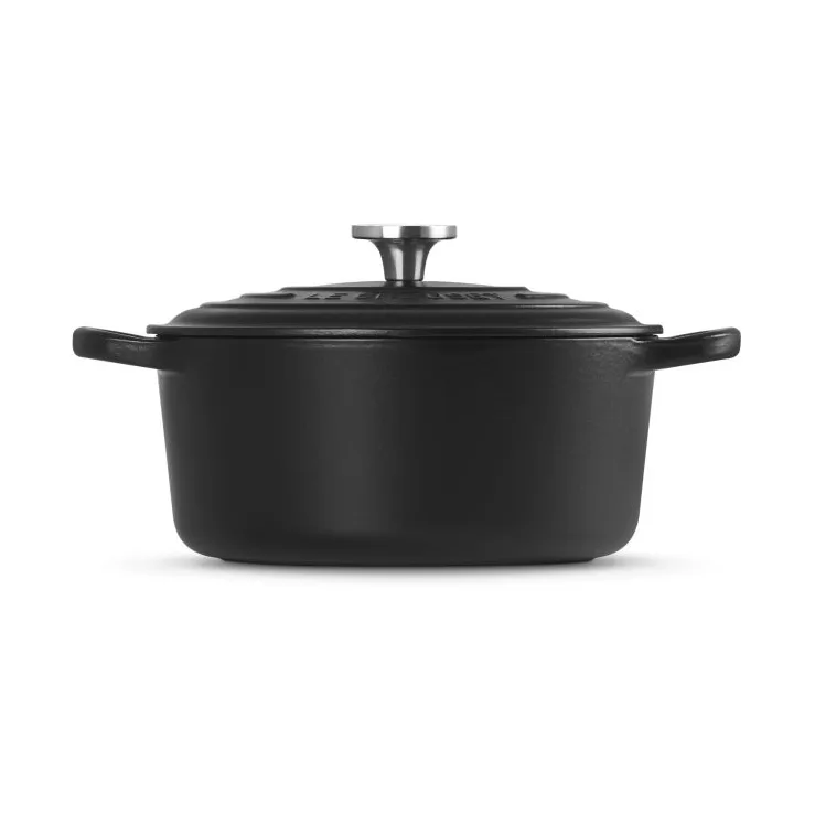 Le Creuset Signature valurautainen pyöreä pata, Musta, 3,3 l Le Creuset