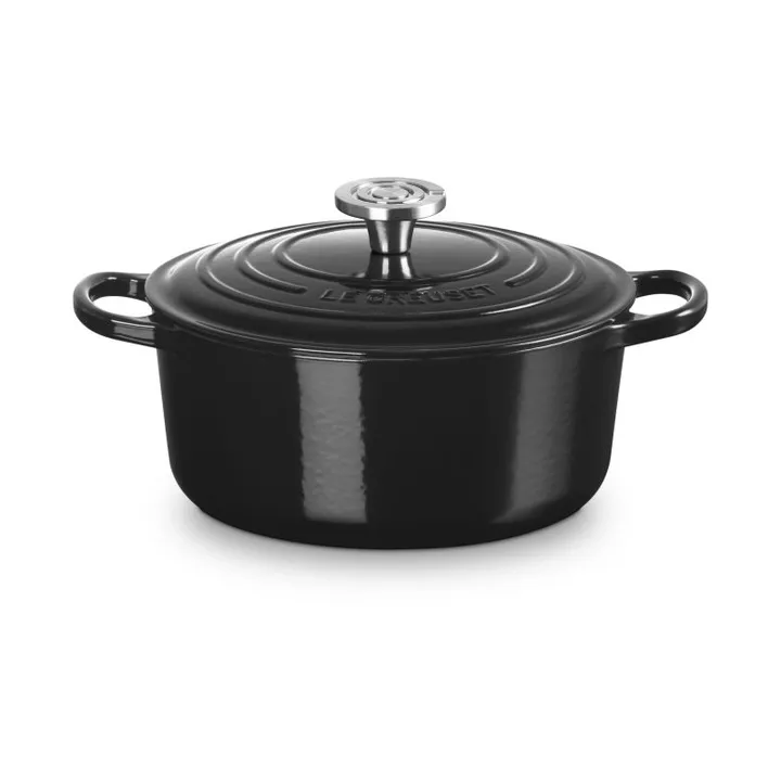 Le Creuset Signature valurautainen pyöreä pata - Musta, 4,2 l - Le Creuset