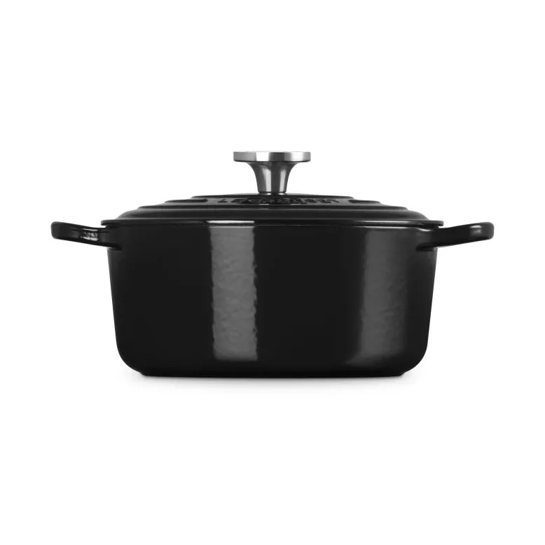 Le Creuset Signature valurautainen pyöreä pata, Musta, 4,2 l Le Creuset