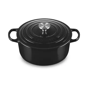 Le Creuset Signature valurautainen pyöreä pata - Musta, 5,3 l - Le Creuset