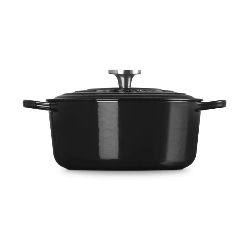 Le Creuset Signature valurautainen pyöreä pata, Musta, 5,3 l Le Creuset