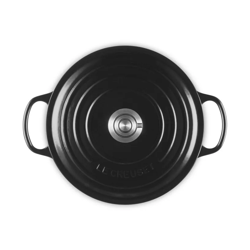 Le Creuset Signature valurautainen pyöreä pata, Musta, 5,3 l Le Creuset