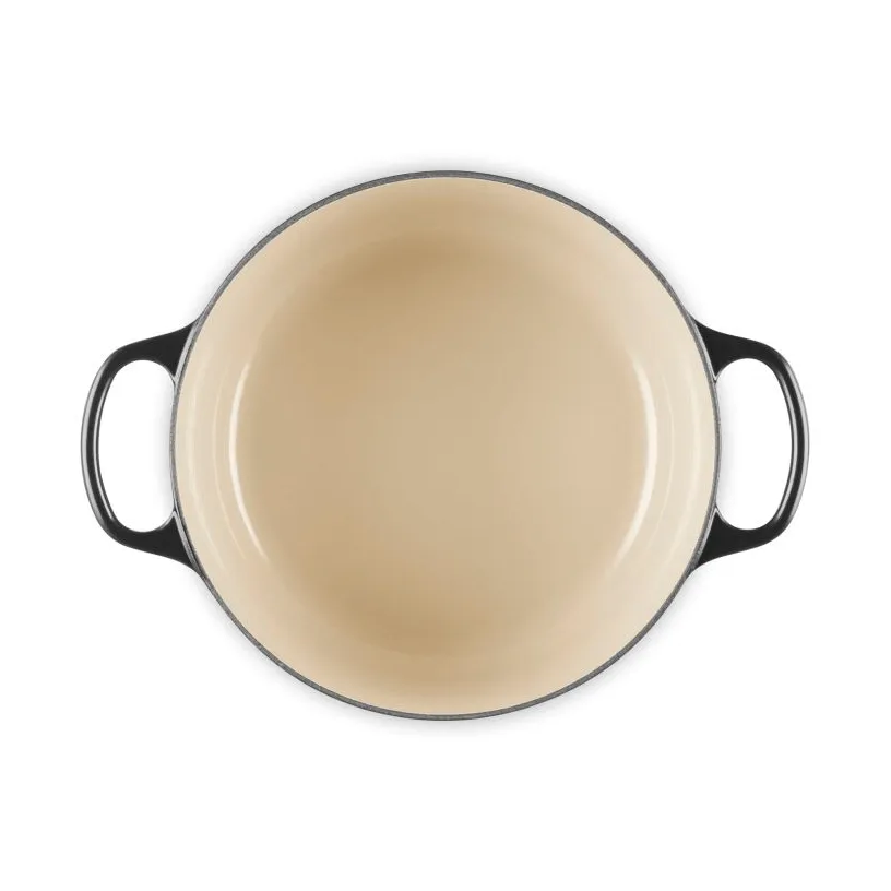 Le Creuset Signature valurautainen pyöreä pata, Musta, 5,3 l Le Creuset