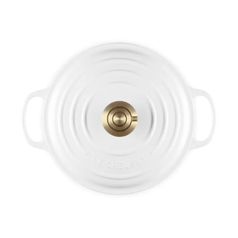 Le Creuset Signature valurautainen pyöreä pata, Valkoinen, 4,2 l Le Creuset