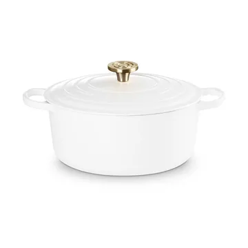 Le Creuset Signature valurautainen pyöreä pata - Valkoinen, 6,7 l - Le Creuset