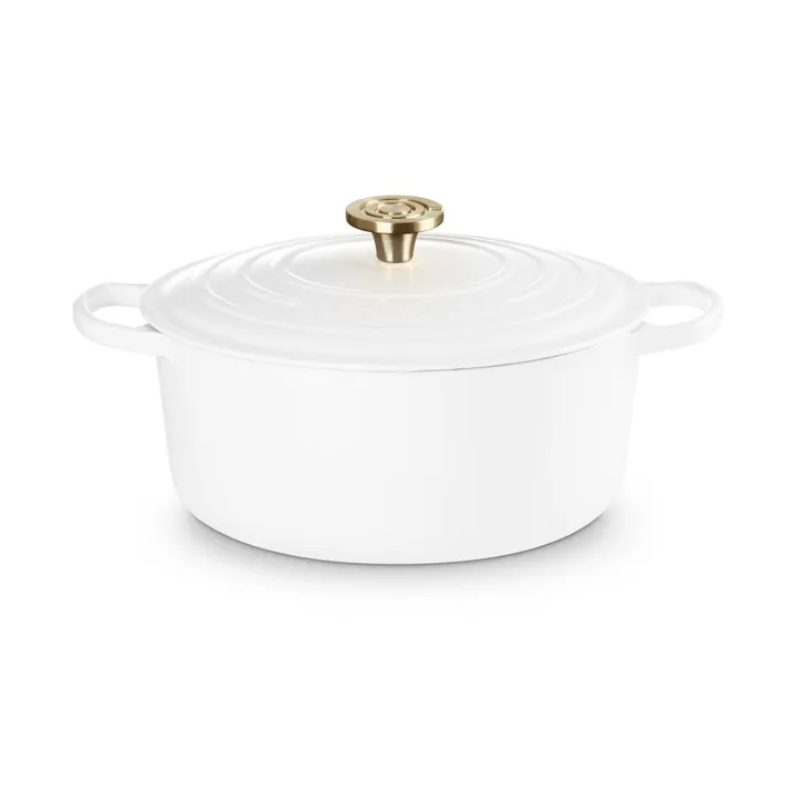Le Creuset Signature valurautainen pyöreä pata - Valkoinen, 6,7 l - Le Creuset