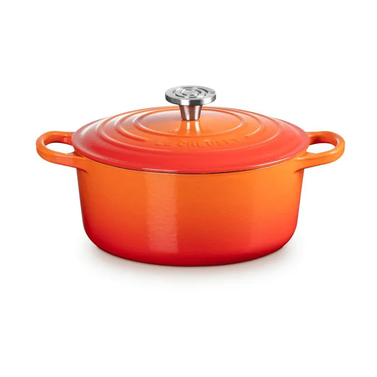 Le Creuset Signature valurautainen pyöreä pata, Volcanic, 4,2 l Le Creuset