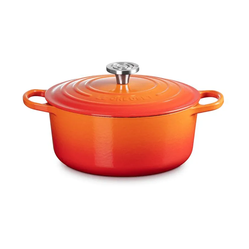 Le Creuset Signature valurautainen pyöreä pata, Volcanic, 5,3 l Le Creuset