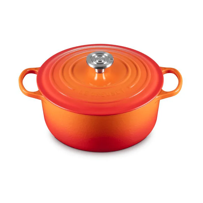 Le Creuset Signature valurautainen pyöreä pata, Volcanic, 5,3 l Le Creuset