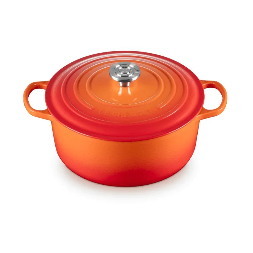 Le Creuset Signature valurautainen pyöreä pata, Volcanic, 6,7 l Le Creuset