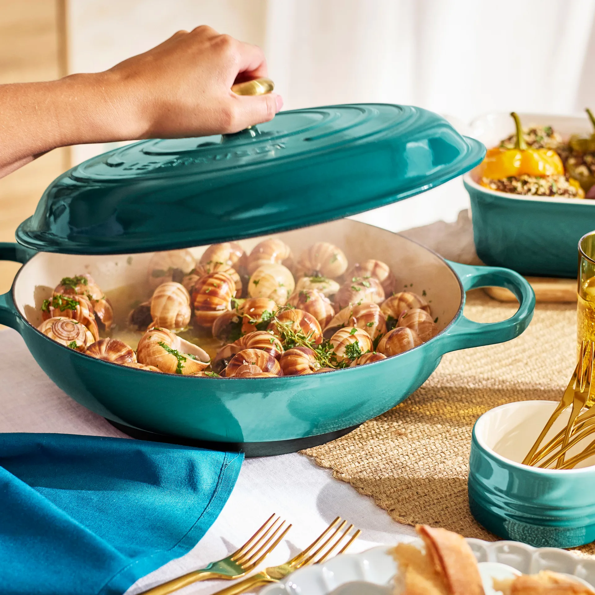 Signature -buffetpata 3,5 l, Bleu Riviera Le Creuset