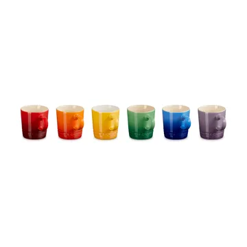 Signature kivikeramiikka espressomuki 6-osainen - Rainbow - Le Creuset
