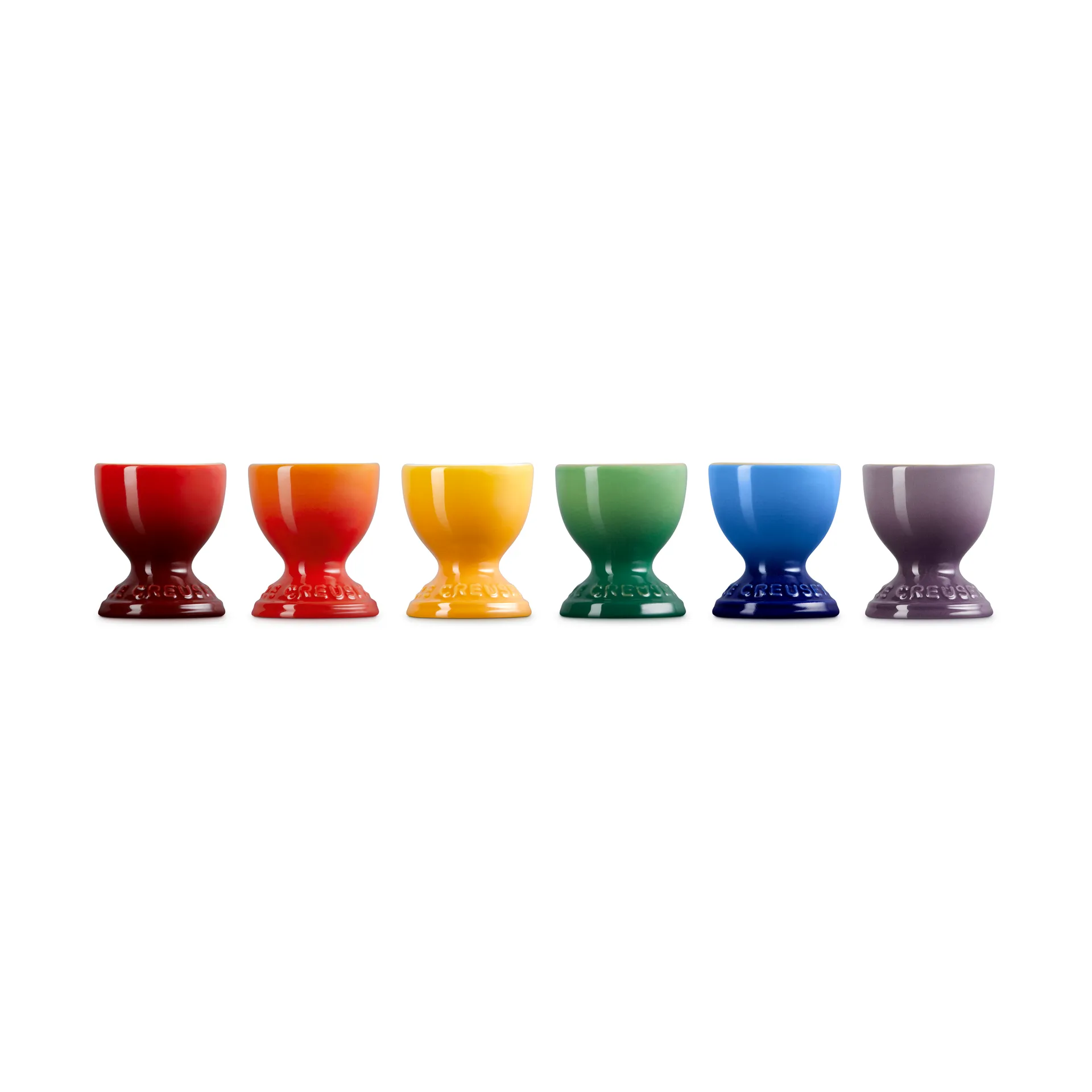 Signature kivikeramiikka munakuppi 6-osaa, Rainbow Le Creuset