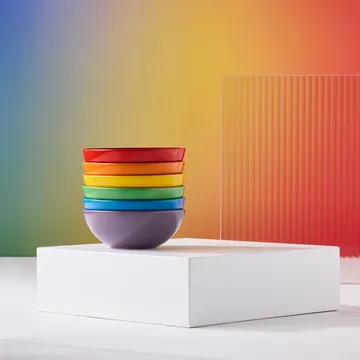 Signature kivikeramiikka syvä lautanen 6-osaa - Rainbow - Le Creuset