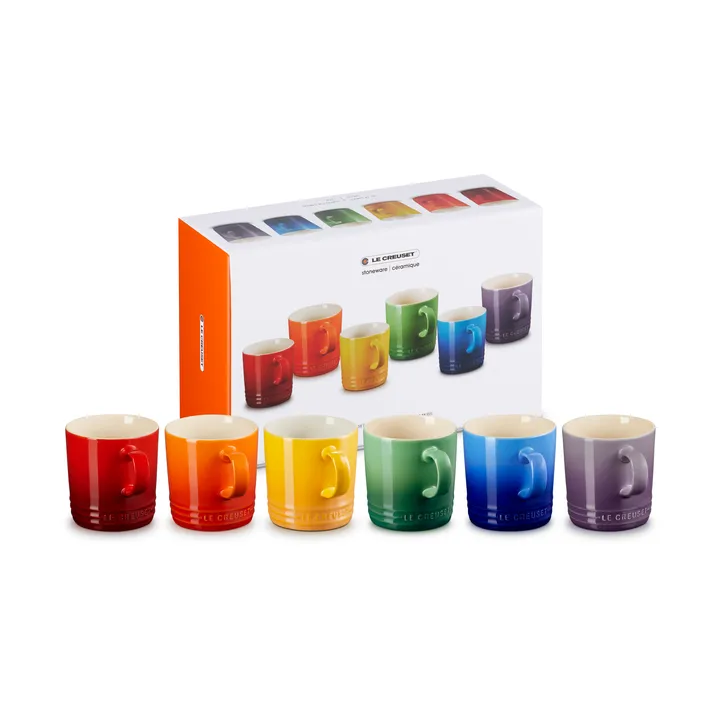Signature kivisavi muki 6-osaa - Rainbow - Le Creuset